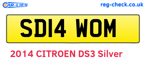 SD14WOM are the vehicle registration plates.