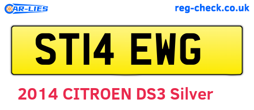 ST14EWG are the vehicle registration plates.