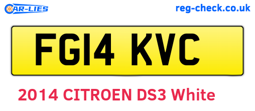 FG14KVC are the vehicle registration plates.