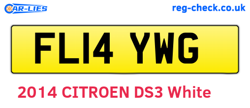 FL14YWG are the vehicle registration plates.
