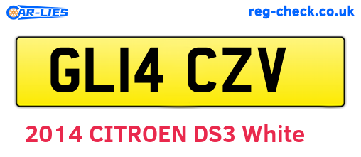 GL14CZV are the vehicle registration plates.