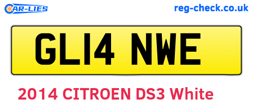 GL14NWE are the vehicle registration plates.