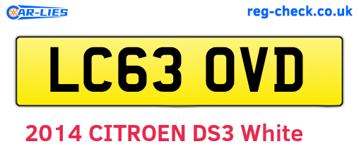 LC63OVD are the vehicle registration plates.