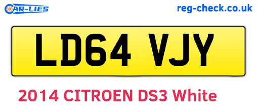 LD64VJY are the vehicle registration plates.