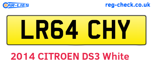 LR64CHY are the vehicle registration plates.