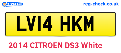 LV14HKM are the vehicle registration plates.