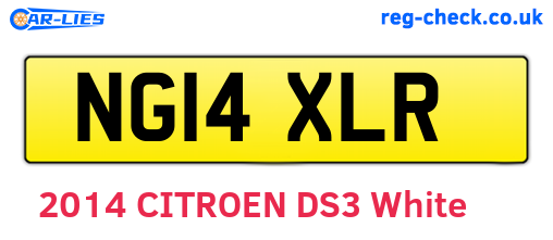 NG14XLR are the vehicle registration plates.