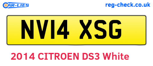 NV14XSG are the vehicle registration plates.