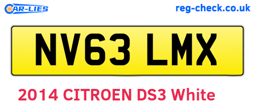 NV63LMX are the vehicle registration plates.