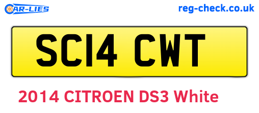 SC14CWT are the vehicle registration plates.