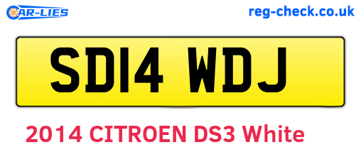 SD14WDJ are the vehicle registration plates.