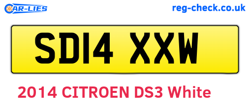 SD14XXW are the vehicle registration plates.