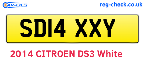 SD14XXY are the vehicle registration plates.