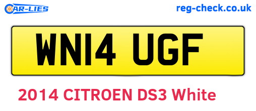 WN14UGF are the vehicle registration plates.