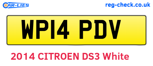 WP14PDV are the vehicle registration plates.