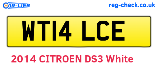 WT14LCE are the vehicle registration plates.