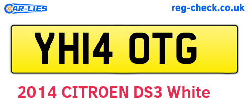 YH14OTG are the vehicle registration plates.