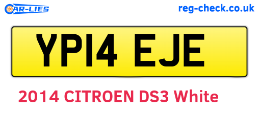 YP14EJE are the vehicle registration plates.