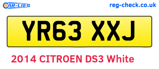 YR63XXJ are the vehicle registration plates.