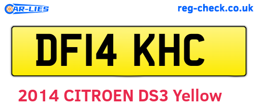 DF14KHC are the vehicle registration plates.