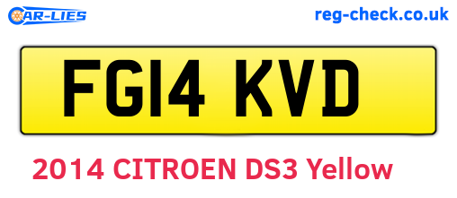 FG14KVD are the vehicle registration plates.