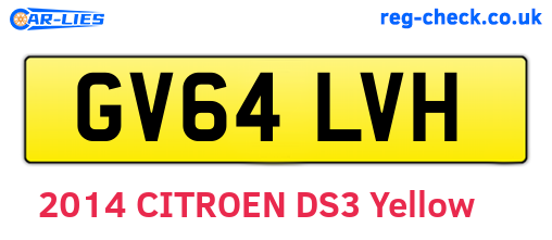 GV64LVH are the vehicle registration plates.