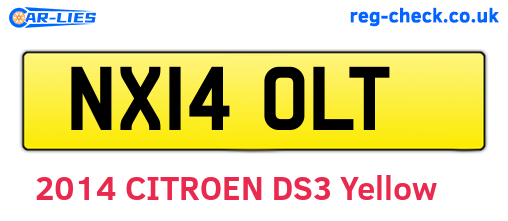 NX14OLT are the vehicle registration plates.