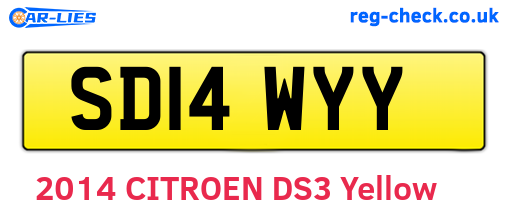 SD14WYY are the vehicle registration plates.