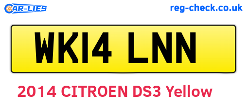 WK14LNN are the vehicle registration plates.