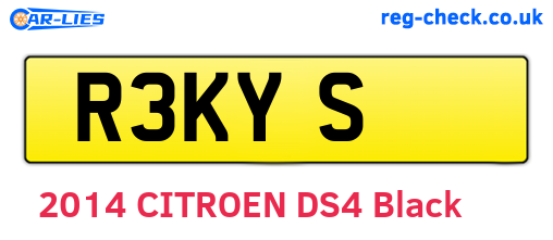 R3KYS are the vehicle registration plates.