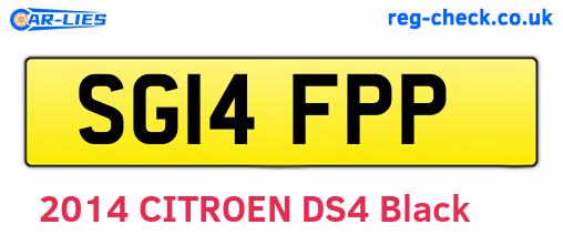 SG14FPP are the vehicle registration plates.
