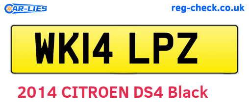 WK14LPZ are the vehicle registration plates.