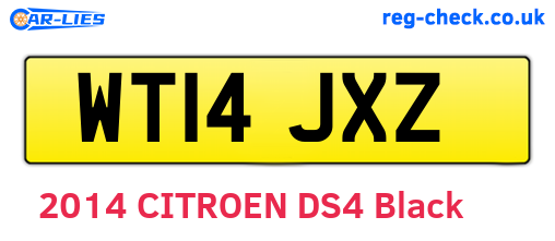 WT14JXZ are the vehicle registration plates.