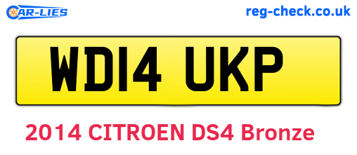 WD14UKP are the vehicle registration plates.