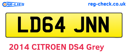 LD64JNN are the vehicle registration plates.
