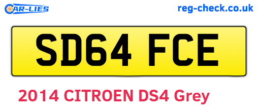 SD64FCE are the vehicle registration plates.