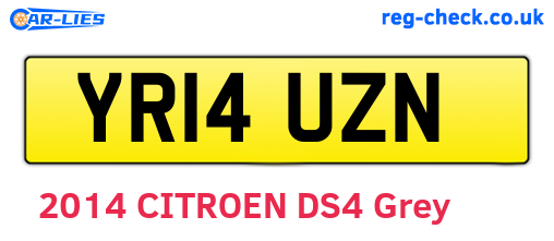 YR14UZN are the vehicle registration plates.