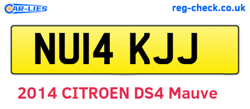 NU14KJJ are the vehicle registration plates.
