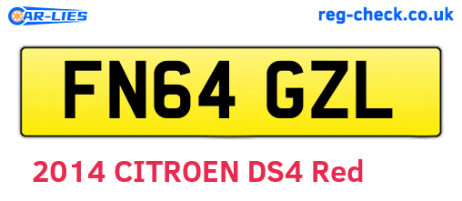 FN64GZL are the vehicle registration plates.
