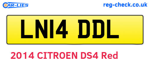 LN14DDL are the vehicle registration plates.