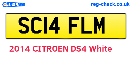 SC14FLM are the vehicle registration plates.