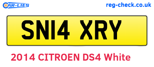 SN14XRY are the vehicle registration plates.