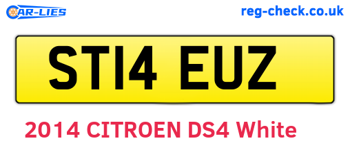 ST14EUZ are the vehicle registration plates.