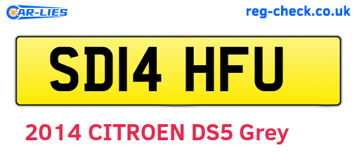 SD14HFU are the vehicle registration plates.