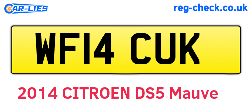 WF14CUK are the vehicle registration plates.