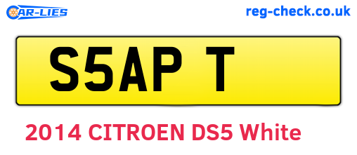 S5APT are the vehicle registration plates.
