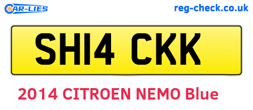 SH14CKK are the vehicle registration plates.