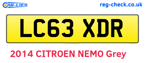 LC63XDR are the vehicle registration plates.