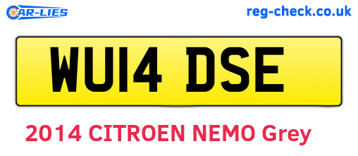 WU14DSE are the vehicle registration plates.