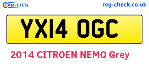 YX14OGC are the vehicle registration plates.